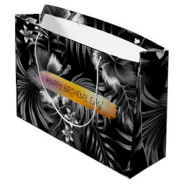 Sacola Para Presentes Grande Feliz aniversário - Trendência de Texto Personaliz