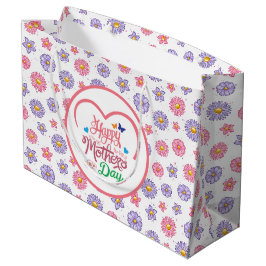 Sacola Para Presentes Grande Feliz Dia das Mães
