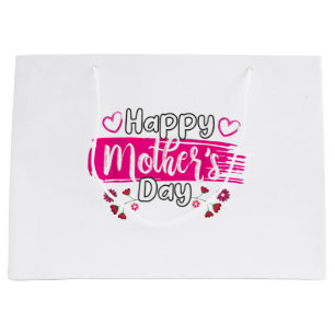 Sacola Para Presentes Grande Feliz Dia de as mães 2025 Tshirt para Mulheres Mãe