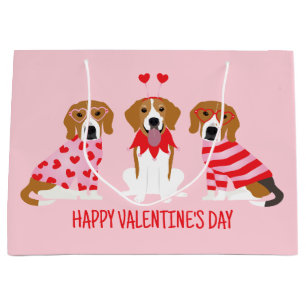 Sacola Para Presentes Grande Feliz Dia dos Namorados Cachorros