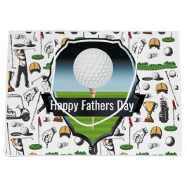 Sacola Para Presentes Grande Feliz Dia dos Pais Golfista