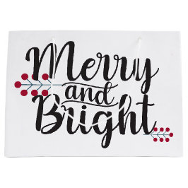 Sacola Para Presentes Grande Feliz e mensagem Bright Personalizada