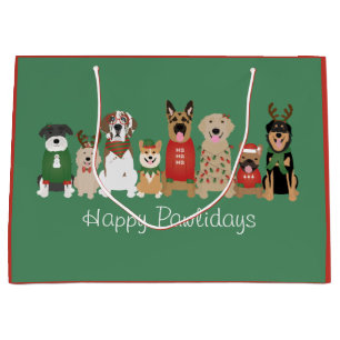 Sacola Para Presentes Grande Feliz Feliz Dia dos Cães Vermelhos