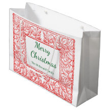 Feliz Natal Botânico vintage nome personalizado