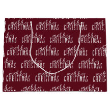 Feliz Natal Caligrafia Vermelha Branca Festiva