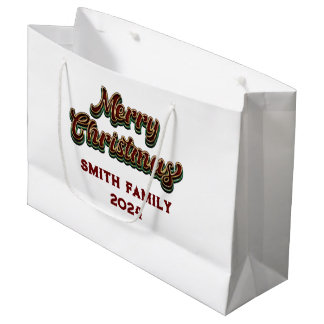 Sacola Para Presentes Grande Feliz Natal - Correspondência Familiar