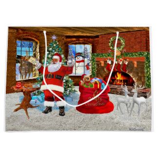 Sacola Para Presentes Grande Feliz Natal dos Papais noeis