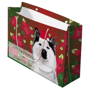 Sacola Para Presentes Grande Feliz Natal, Feliz ano novo Gift Bag