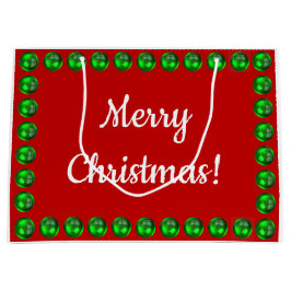 Sacola Para Presentes Grande Feliz Natal Gift Bag, Grande