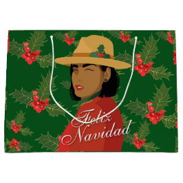 Sacola Para Presentes Grande Feliz Navidad Gift Bag