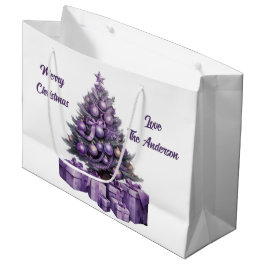 Sacola Para Presentes Grande Feliz Puro Natal