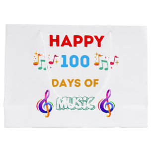 Sacola Para Presentes Grande Felizes 100 Dias De música