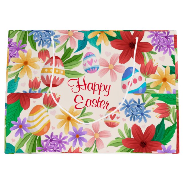 Sacola Para Presentes Grande Felz pascoa Gift Bag (Frente)