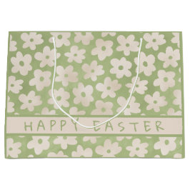 Sacola Para Presentes Grande Felz pascoa Personalizado de Margarida de Aquarela