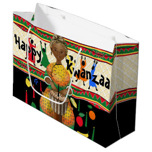 Sacola Para Presentes Grande Feriado Afro-Americano Kwanzaa