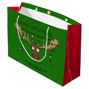 Sacola Para Presentes Grande Feriado de Natal, Cute Engraçado