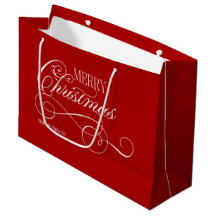 Sacola Para Presentes Grande Feriado de Natal Feliz