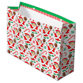 Sacola Para Presentes Grande Feriado de Natal para raparigas de basquete