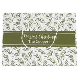 Sacola Para Presentes Grande Feriado de Padrão Cinematográfico Festivo de Natal