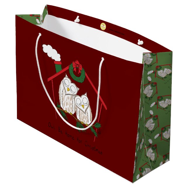 Sacola Para Presentes Grande Feriado Furioso Furioso do Natal (Verso inclinado)