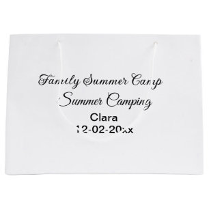 Sacola Para Presentes Grande Férias de camping em família personalizar adiciona