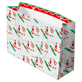 Sacola Para Presentes Grande Férias de Natal de Esqui