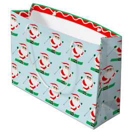 Sacola Para Presentes Grande Férias de Natal de Esqui