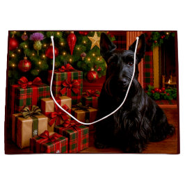 Sacola Para Presentes Grande Férias do Scottish Terrier