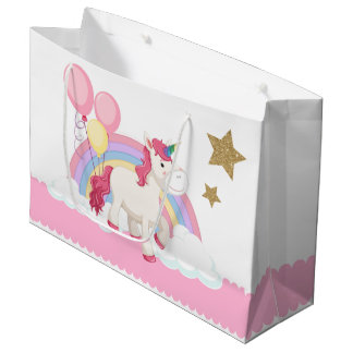 Sacola Para Presentes Grande Festa de aniversário Unicorn Grande Saco de Presen