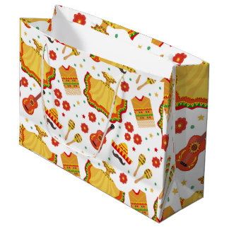 Sacola Para Presentes Grande Festa de Cinco de Mayo no feriado de México