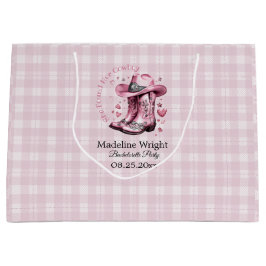 Sacola Para Presentes Grande Festa de Despedida de Solteira de Cowgirl Western