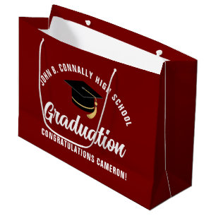 Sacola Para Presentes Grande Festa de Formatura Marrom Personalizada 2026 Gradu