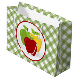 Sacola Para Presentes Grande Festa de fruta de maçã