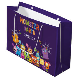 Sacola Para Presentes Grande Festa de Halloween do Monstro das Festas