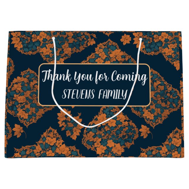 Sacola Para Presentes Grande Festa de "Padrão de Halloween Bonito" (Frente)