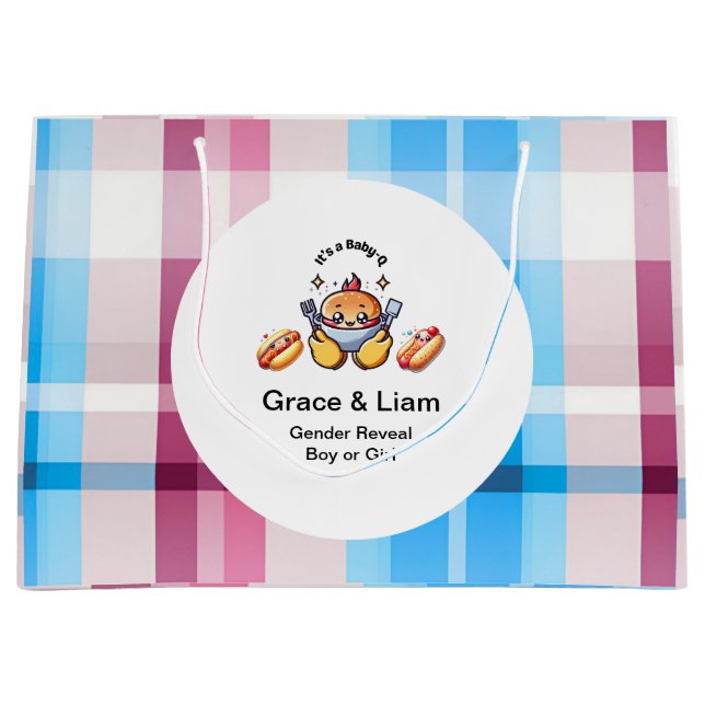 Sacola Para Presentes Grande Festa de Revolução do Gênero Cético Kawaii Baby-Q (Frente)