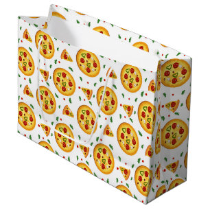 Sacola Para Presentes Grande festa legal de amantes de pizza 