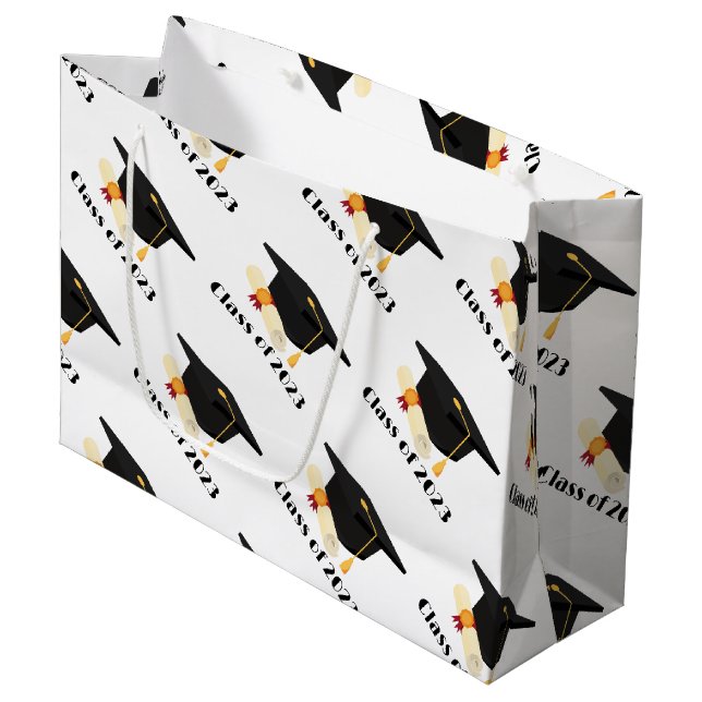 Sacola Para Presentes Grande Festa moderna de comemoração da graduação (Frente inclinada)
