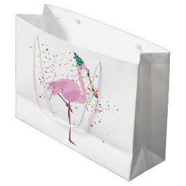 Sacola Para Presentes Grande Festas Flamingo - Animais na Festa de aniversário