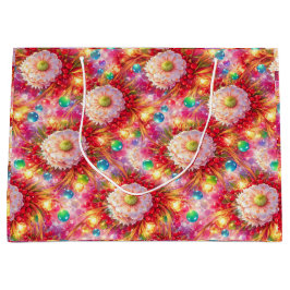 Sacola Para Presentes Grande Festive Bloom Energy – Leuchtende Blumen 