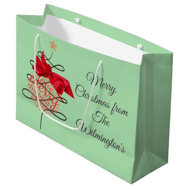 Sacola Para Presentes Grande Festivo Bauble Christmas (Frente inclinada)