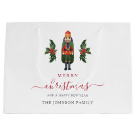Sacola Para Presentes Grande Festivo Cute Nutcracker Natal