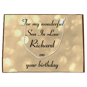 Sacola Para Presentes Grande Filho Personalizado Em Direito Aniversário