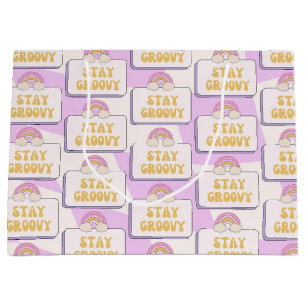 Sacola Para Presentes Grande Fique Groovy