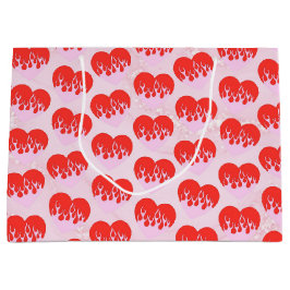 Sacola Para Presentes Grande Fire Heart