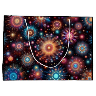 Sacola Para Presentes Grande Fireworks divertidos