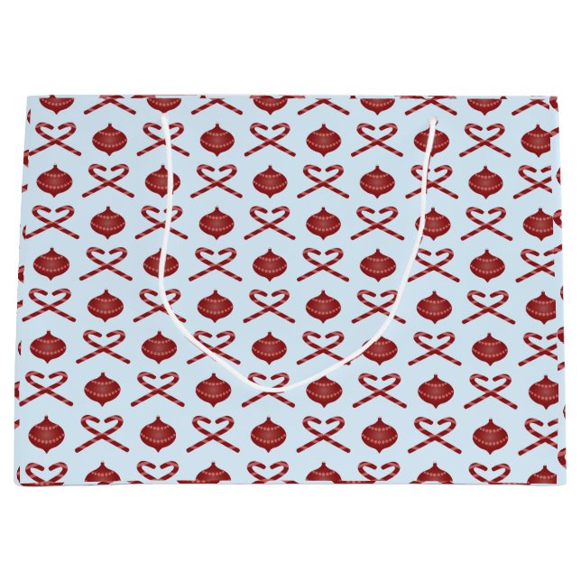 Sacola Para Presentes Grande Fita de Natal Pré-Disquete (Frente)