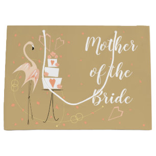 Sacola Para Presentes Grande Flamingo Wedding Mãe da Noiva