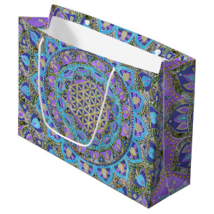 Sacola Para Presentes Grande Flor Da Vida - Estilo De Mandala Índia 2