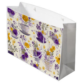 Sacola Para Presentes Grande Flor dançante 